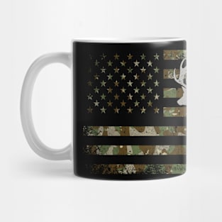 Deer USA flag camoflag  Hunting Hunter  Elk Buck vintage Mug